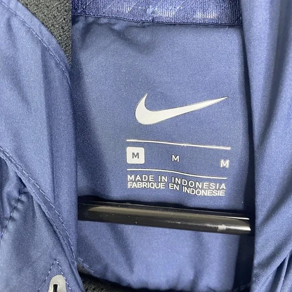 Michigan Wolverines Jacket Mens Medium Blue Nike NCAA Football Windbreaker - Picture 5 of 11